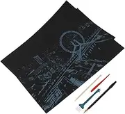LOLIPPYY 1 Set Night Scene Scratch Painting Scratch Paper For Adults With Designs Kit Scratch Board for Art Scratchboard Scratch Picture Night Veiw Scratching Drawing Scraping Painting