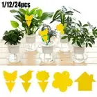 1/12/24PCS Plant Sticky Fly TrapPaper Traps Fruit Flies Insects Aphids StickersЦ