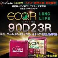 在飛比找蝦皮購物優惠-【電池達人】日本原裝 GS 90D23R 汽車電池 LUXG
