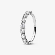 *BRAND NEW* Pandora Era 14k White Gold Diamond Half Eternity Band Ring 153488C01