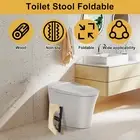 Wood Poop Stool Stable Toilet Stool Folding Adult Toilet Poop Stool⇒·`