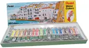 Pentel 18 colors water colors vintage tubes set in box new old stock art