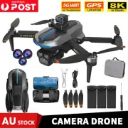 5G WiFi Brushless Professional Drones 8K HD Triple Cameras GPS RC Quadcopter FPV
