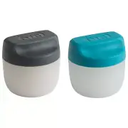 Trudeau Fuel Condiment / Salad Dressing Storage Container Set - Tropical Blue