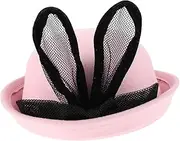 [FOMIYES] Easter Bunny Ear Bucket Hat for Cute Spring Fisherman Cap Unisex Travel Beach Sun Hat Warm Woolen Stylish and Adorable Design for Fashion