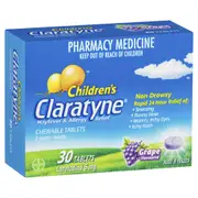 Claratyne Children's Hayfever & Allergy Relief Chewable Grape 30 Tablets
