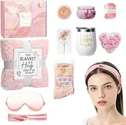 Self-Care Spa Basket | Self-Care Spa Kit for Women | Relaxation Set for Mother's Day Postpartum Recovery Bridal Shower