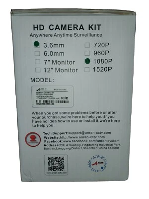 Anran HD HOME SECURITY CAMERA SYSTEM 1080P. PC/SMARTPHONE SURVEILLANCE.