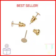 Outus Earring Pin Studs and Backs,100 Pieces Hypoallergenic Stainless Steel Bull