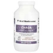 2 X Real Mushrooms, Chaga, Mushroom Extract Powder, 300 Capsules