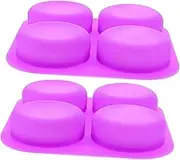 Beatifufu 2Pcs Silicone Soap Molds for DIY Handmade Soap Flexible Bar Mold for Crafting Safe Skin Friendly Design for Creating Unique Soap Bars at Home