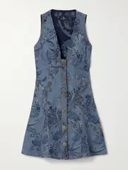 [Etro] Etro - Denim-jacquard Mini Dress - Blue - IT38 IT 38 Blue
