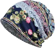 [Generic] Wrap Collar Hat Head Turban Unisex Print Scarf Hat Ruffle Cap Baseball Caps Cable Guy Hat