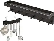 Entryway Shelf with Hooks - Garage Storage Hooks Wall Mount,No-Punch Bathroom Towel Organizer for Hardware, Keychain, Keys