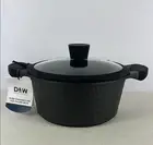 D&W Deane & White Premium Casserole 9.5” 4.5 qt Pot & Lid Cookware all Black
