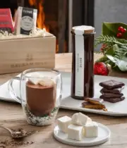 $79 BALSAM HILL SNOWY COCOA GIFT BOX HOT CHOCOLATE MARSHMALLOWS GRAHAM CRACKERS