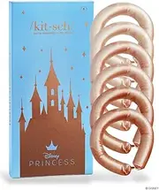 Disney x Kitsch Heatless Hair Curler - Satin Covered Heatless Hair Curlers for Long Hair | Flexi Rods for Heatless Curls for All | Hair Curlers To Sleep in | No Heat Curlers - Princess Party 6pcs