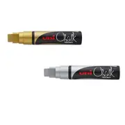 Uni Chalk Marker 15mm Chisel Tip - Silver