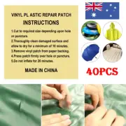 20/40Pcs Inflatable Swimming Pool Repair Tool Kits PVC Puncture Patch Glue