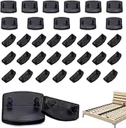 RFYTDCF Slatted Frame Holder, Slatted Holder End Cap Holder Plastic Slatted Frame Brackets 24 for Side and 12 for Centre Replacement Parts for Beds Connection Accessories