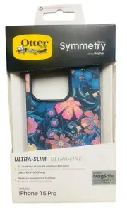OtterBox iPhone 15 Pro Symmetry Series Case Snaps to MagSafe - Fairy Fauna - NEW