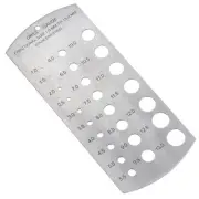 Metric Fractional Drill Size Gauge 1 to 13mm Measure Hole Guide Stainless