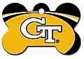 NCAA GEORGIA TECH YELLOW JACKETS ENGRAVED LG BONE PET ID TAG