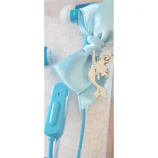 正版全新現貨迪士尼二款美麗水鑽款 美人魚公主 瑪麗貓 立體造型耳機 (附 麥克風)可講電話 手機耳機 3.5mm插頭耳機