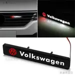 汽車改裝發光車貼3D中網裝飾車貼適用福斯 RLINE GTI VW POLO GOLF PASSAT TIGUAN※S4