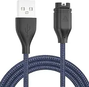 Vancle Charging Cable for Garmin Venu Sq/Sq Music/Venu Sq 2/Sq 2 Music/Venu 2 Plus/Venu 3/Venu 3S/Venu 2/Venu 2S Charger, 100 cm USB Nylon Fast Charging Cable, Portable Watch Chargers