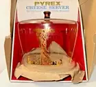 Vintage Pyrex Cheese Server with Decorative Glass Dome NEW IN ORIGINAL BOX!