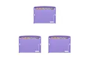 3x Colourhide A4 Zip-It Expanding File Cover Organiser w Pen Holder Loop LVNDR