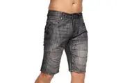 Crosshatch Mens Winston MVE Denim Shorts (Black Wash) (30R)