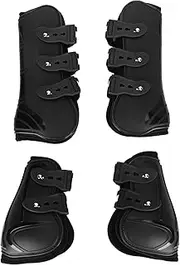 1Set Horse Boots, Horse Tendon Boots, Horse Fetlock Boots, PU Horse Legguard Leg Protector Thickened Leggings with Soft Lining Supplies (2400ml)