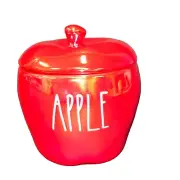 Rae Dunn "APPLE" Iridescent Red Apple Candle - Candy Apple