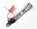 OFF-WHITE Lanyard Keychain Official Black and Clear With Zip Tie, NEW