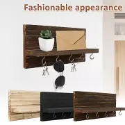Key Holder Rack Decorative Entryway Key Shelf Wood Wall Mounted Key Holder