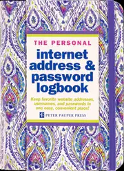 Peter Pauper Press The Personal Internet Address & Password Logbook Silk 319067