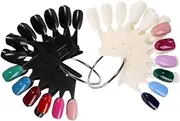 TOGEVAL 2pcs Nail Display Practice Cards Color Manicure Nail Plates and Lightweight False Polish Boards for Salon and Home Use for Art Design Showcase