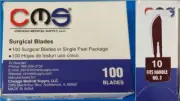 CMS #10 Surgical Podiatry Medical Blades Scalpels Stainless Steel 100/BX Sterile