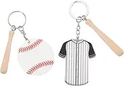 Baseball Themed Gifts for Team Sports Party Favors for Baseball Player Graduation Birthday Gifts for Grandson Son Softball Team Sports Bag Charms for Backpack School Bag DIY Crafting Keychain 2 Pcs