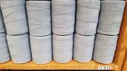 Rug Warp- Lot of 10 (1/2 lb ea.)- Cotton/Polyester Blend- Color Light Blue