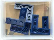 LEGO Parts - Dark Blue Plate 3 x 3 Corner - No 77844 - QTY 5