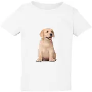 Dog Gold Labrador Retriever Cute Puppy White Kids Boys Girls T Shirt Tee Top