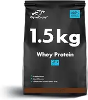 GymCrate Chocolate Whey Protein (1.5kg), Whey Protein Isolate, Whey Protein Concentrate, 28 grams protein per serve, 43 servings, Lean Protein Powder, Sports Nutrition Protein Powder for Men & Women, bodybuilders, powerlifters, gym-goers, Vegetarian