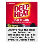 Deep Heat Back Pain Heat Patches XL 2 Pack