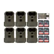 Stealth Cam Wildview 14MP Trail Camera with 32GB Memory Card Bundle 6-Pack
