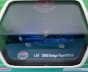 NEW Model Power Minis 1:87 2003 Dodge Viper RT/10 Blue Item No. 19280 HO Scale