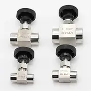 1pcs 1/8" 1/4" 3/8" 1/2" BSP Equal Female Thread SS 304 Stainless Steel Flow Control Shut Off Needle Valve(3/8")