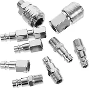 10Pcs Hose Compressor Connectors Quick Connect Fittings Durable Resistant Pneumatic Couplers for Easy Connection and Disconnection
